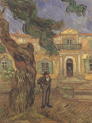 Vincent Van Gogh Pine Trees with Figure in the Garden of Saint-Paul Hospital (nn04)